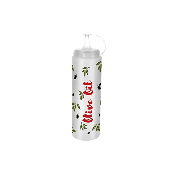 Bouteille à sauce décorative 400 ml avec bec verseur et bouchon relié – Image 4