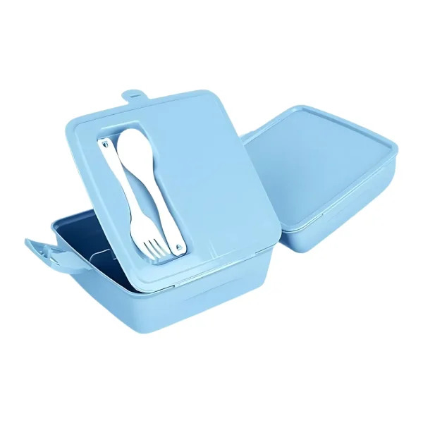 Boîte à déjeuner 1.3L à 2 compartiments avec couverts et décor licorne – Image 3