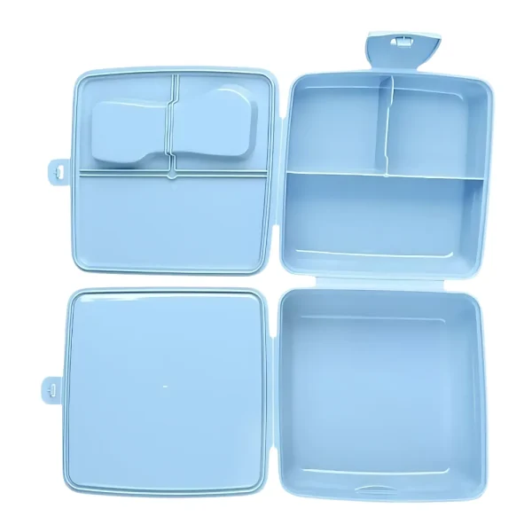 Boîte à déjeuner 1.3L à 2 compartiments avec couverts et décor licorne – Image 2