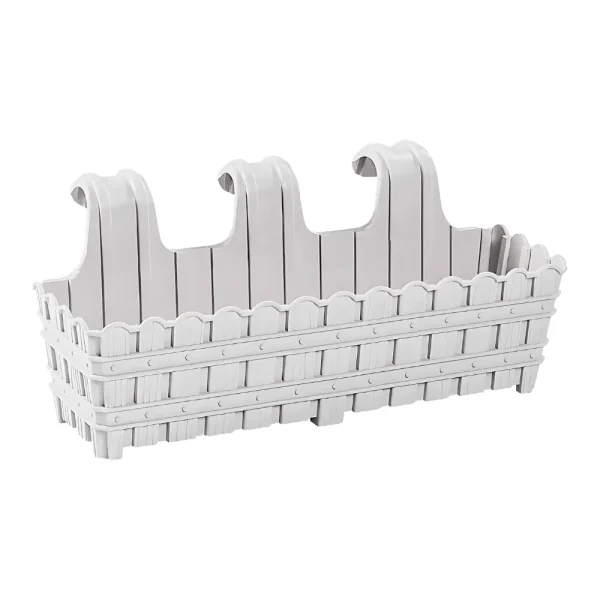 Bac à fleurs à accrocher effet bois 65 cm – Image 5
