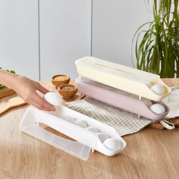 Boîte coulissante de rangement d’oeufs empilable – Image 2