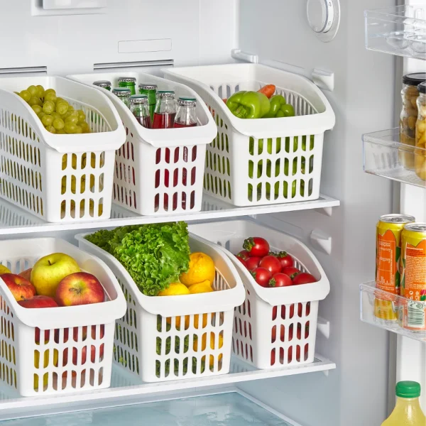 Bac de rangement frigo avec poignée 7.4L 13.5x31.5x17.5 cm – Image 4