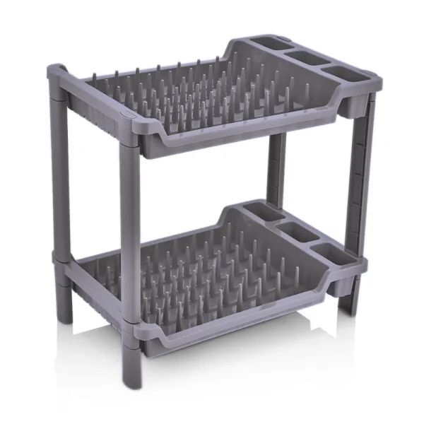 Égouttoir à assiettes 2 niveaux avec pieds – Image 2