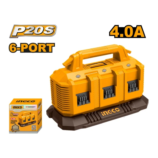 Chargeur 6 ports P20S 20V 4.0A lithium-ion