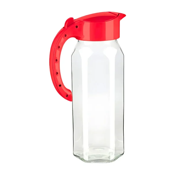 Carafe hexagonale 1.5L avec couvercle et bec verseur poignée arrondie – Image 4