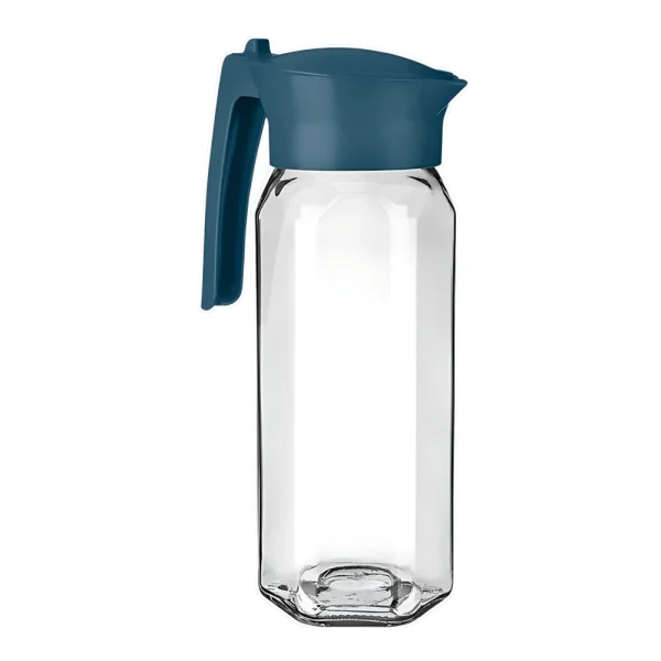 Carafe hexagonale 1.5L avec couvercle et bec verseur poignée droite
