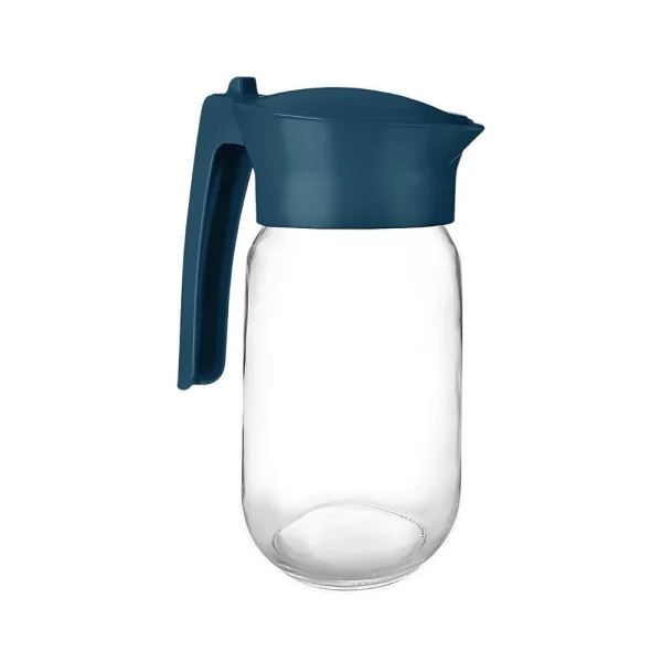Carafe 1L avec couvercle et bec verseur poignée droite