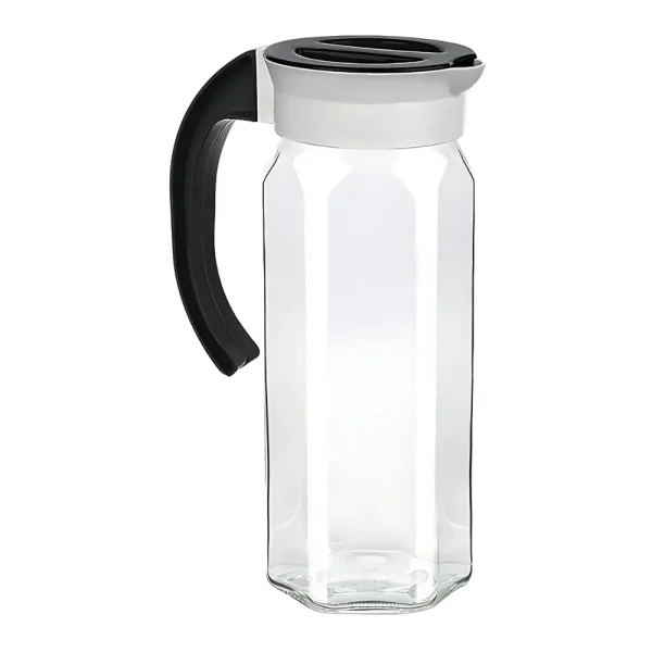 Carafe hexagonale bicolore 1.5L avec couvercle et bec verseur poignée arrondie – Image 2