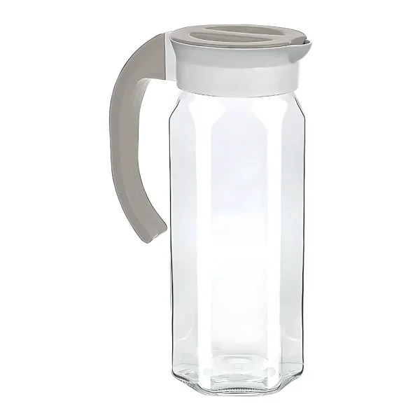 Carafe hexagonale bicolore 1.5L avec couvercle et bec verseur poignée arrondie – Image 3