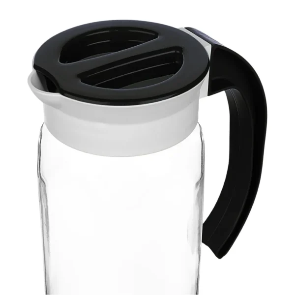 Carafe hexagonale bicolore 1.5L avec couvercle et bec verseur poignée arrondie – Image 2