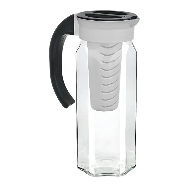 Carafe hexagonale bicolore avec infuseur 1.5L couvercle et bec verseur poignée arrondie – Image 2
