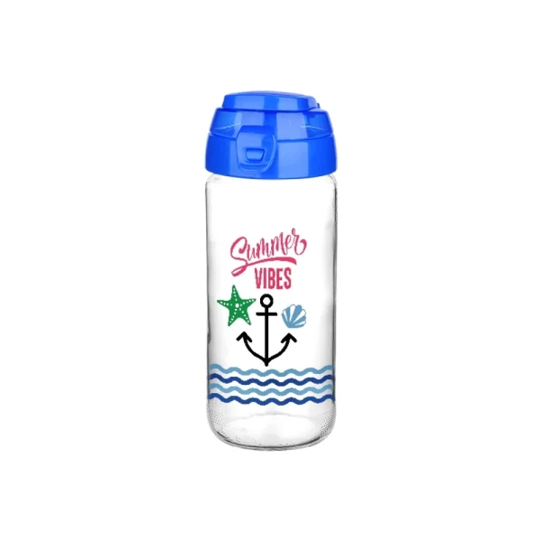 Bouteille décorative 500 ml avec bouchon sport