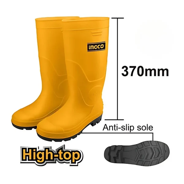 INGCO Bottes PVC jaune 37 cm