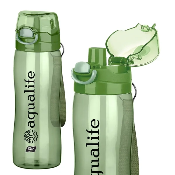 Gourde AquaLife 750 ml avec bouchon clapet automatique et sangle – Image 4