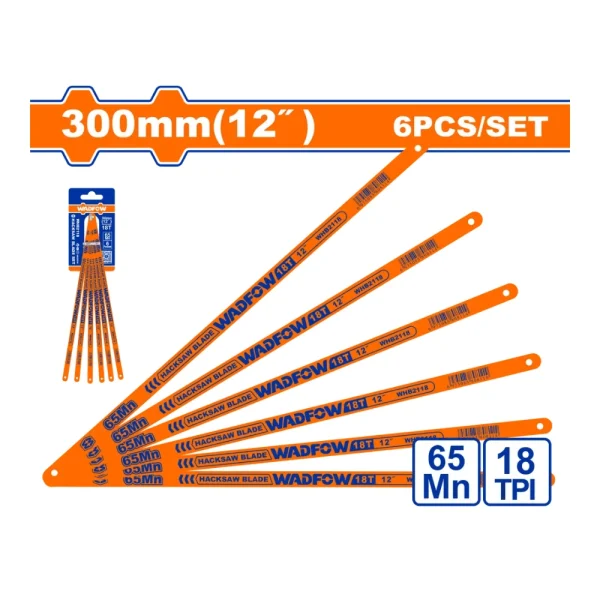 Jeu de 6 pcs de lame de scie à metaux 300mm 18T