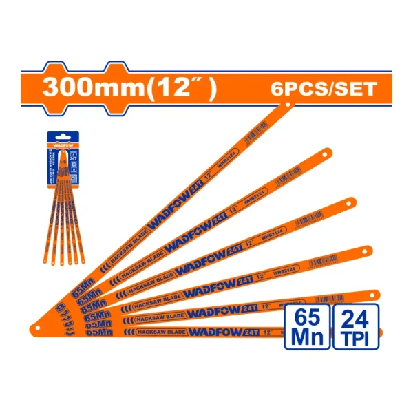 Jeu de 6 pcs de lame de scie à metaux  300mm 24T