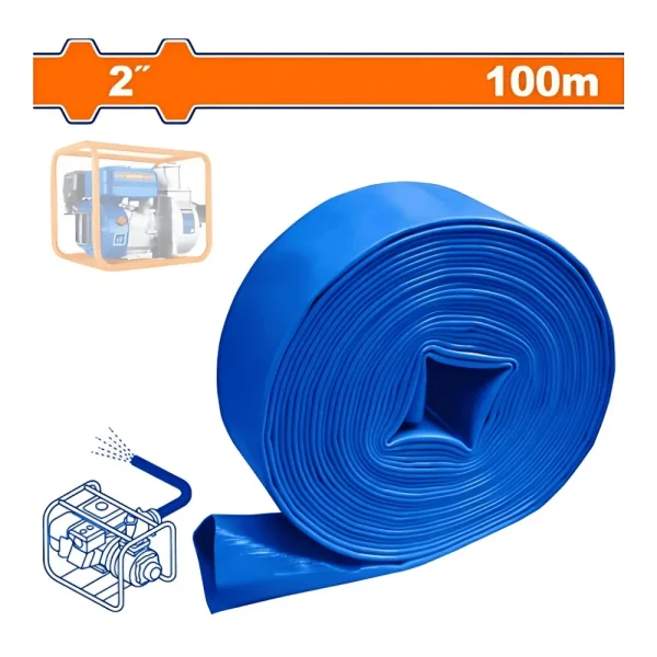 WADFOW Tuyau plat 100m (2") pour motopompe