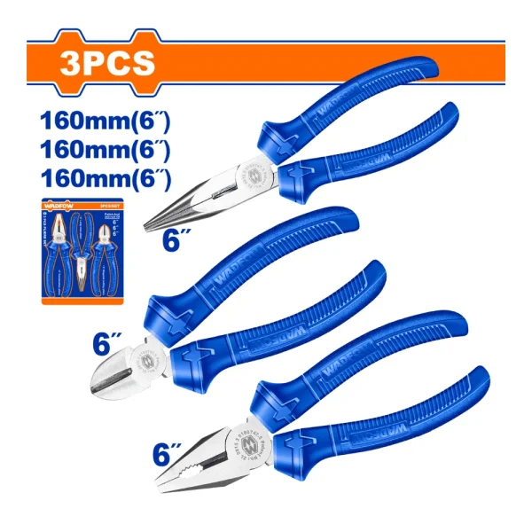 WADFOW Jeu de 3 pinces 6"