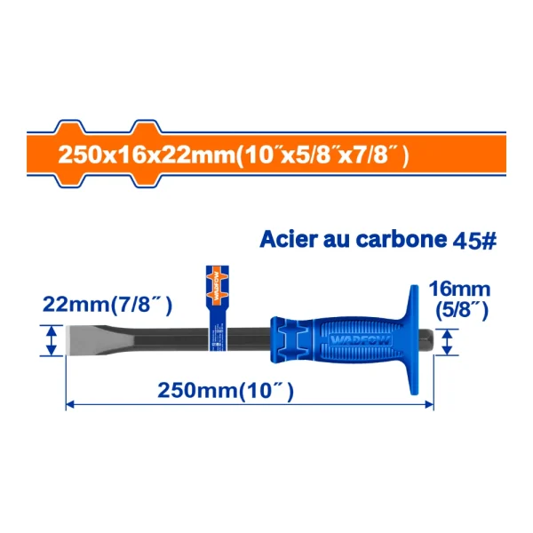 Burin à froid 250x16x22mm