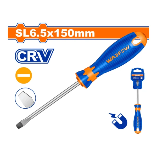 WADFOW Tournevis plat à fente 6.5 x 150mm