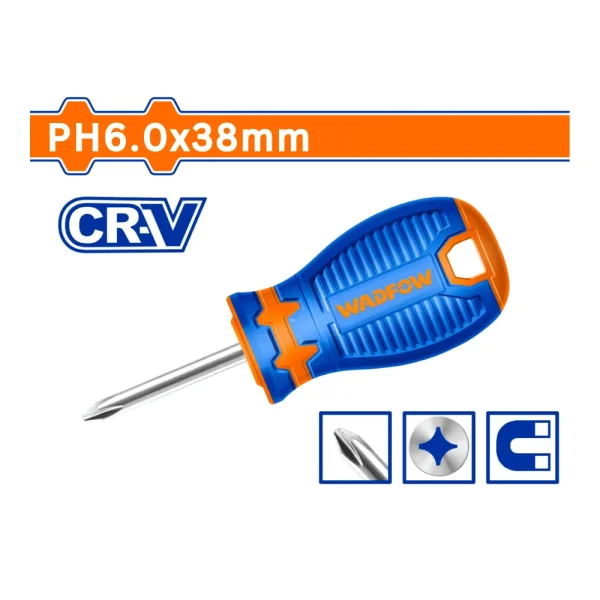 WADFOW Tournevis phillips à lame ronde ph2 x 38mm