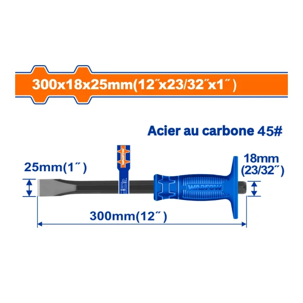 Burin à froid 300x18x25mm