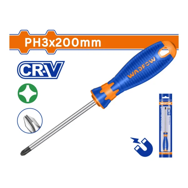 WADFOW Tournevis phillips à lame ronde ph3 x 200mm