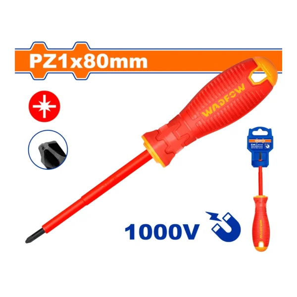 WADFOW Tournevis isolé 1000V PZ1 80mm