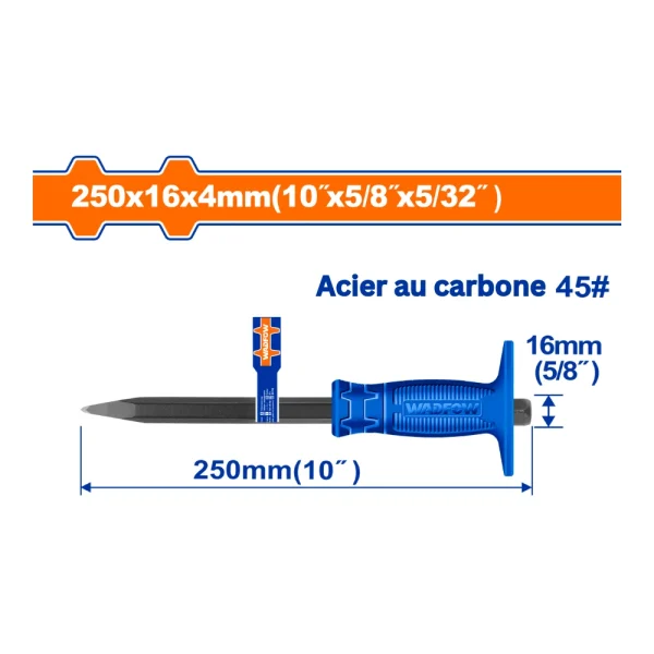 Burin à beton 250x16x4mm