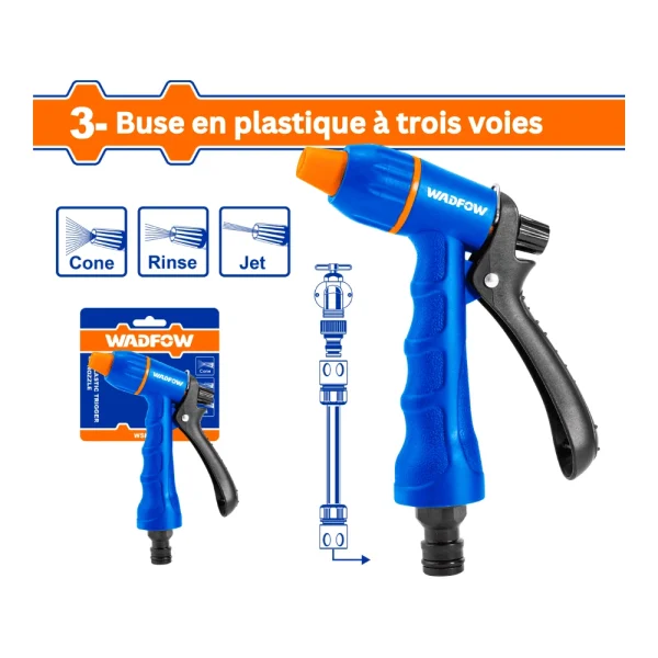 WADFOW Buse de pulvérisation pour tuyau d'arrosage HP