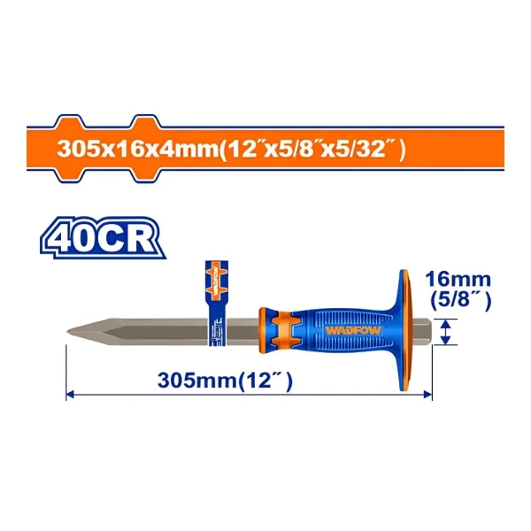 Burin à beton 305x16x4mm