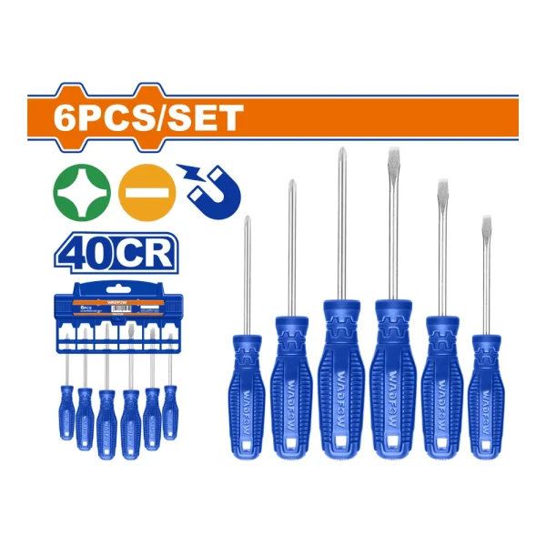 WADFOW Jeu de 6 tournevis philips mixtes