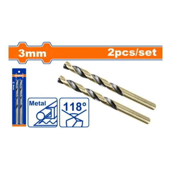 WADFOW Lot de 2 forets HSS (3 mm)