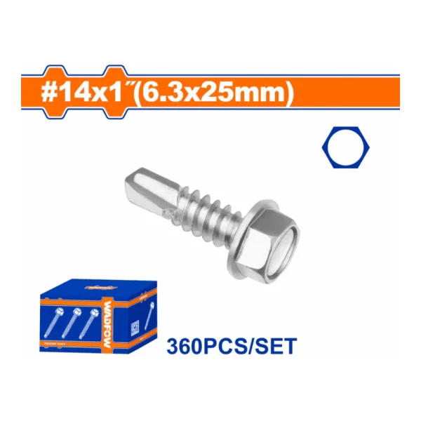 WADFOW Vis autoperceuse hexagonal 6.3x25mm/360pcs