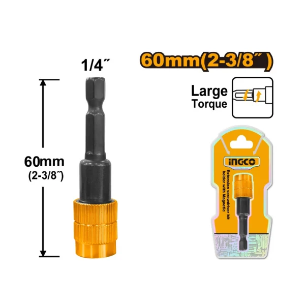 INGCO Porte-embout de tournevis 60 mm (2-3/8") avec déverrouillage