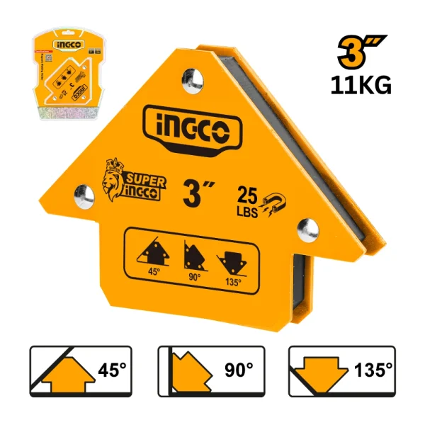INGCO Support magnétique de soudage 25 lbs 3"