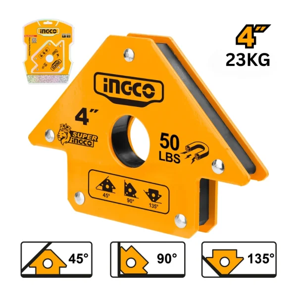 INGCO Support magnetique de soudage 50 lbs 4"