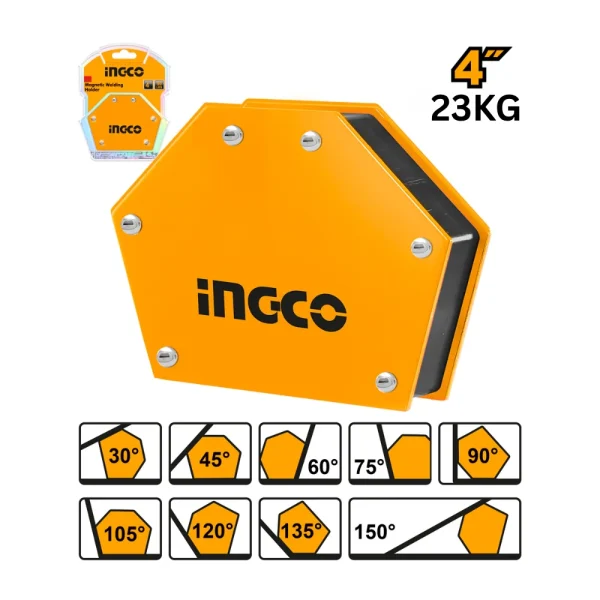 INGCO Support magnetique de soudage multi-angle 50 lbs 4"