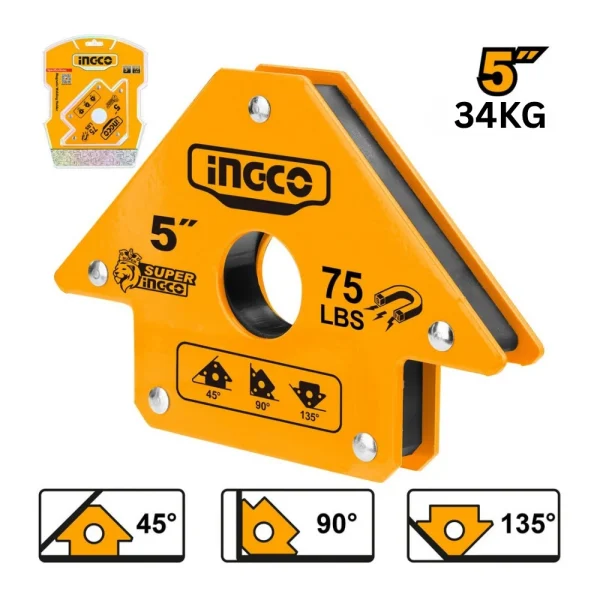 INGCO Support magnetique de soudage 75 lbs 5"