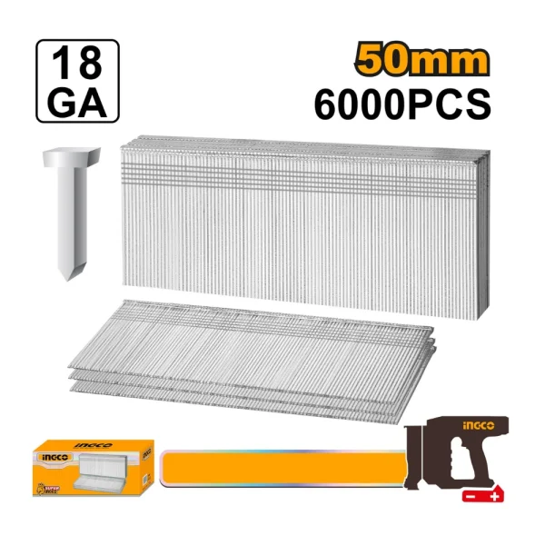 INGCO Agrafes pour cloueuse 50mm (6000pcs)