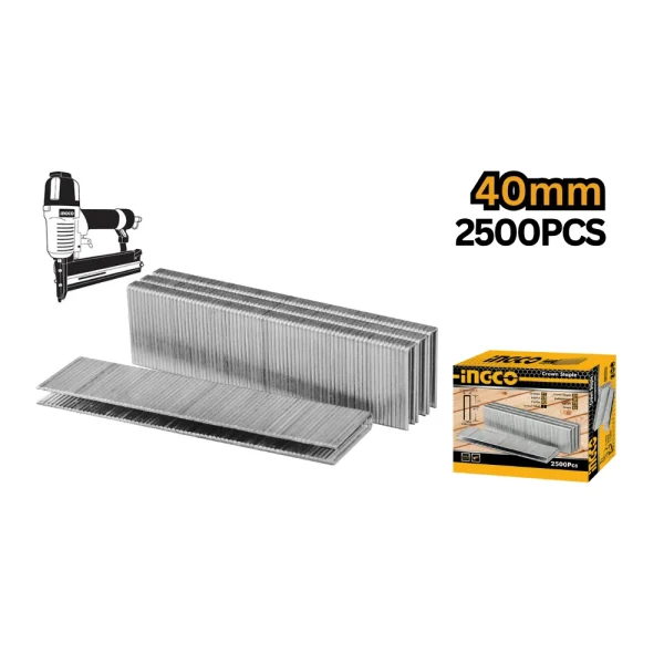 INGCO Agrafes pour cloueuse 40mm (2500pcs)