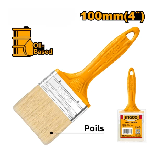 INGCO Pinceau 4" 100mm poignée plastique
