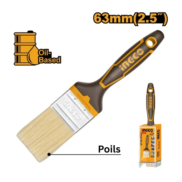INGCO Pinceau 1" 25mm poignée plastique noire