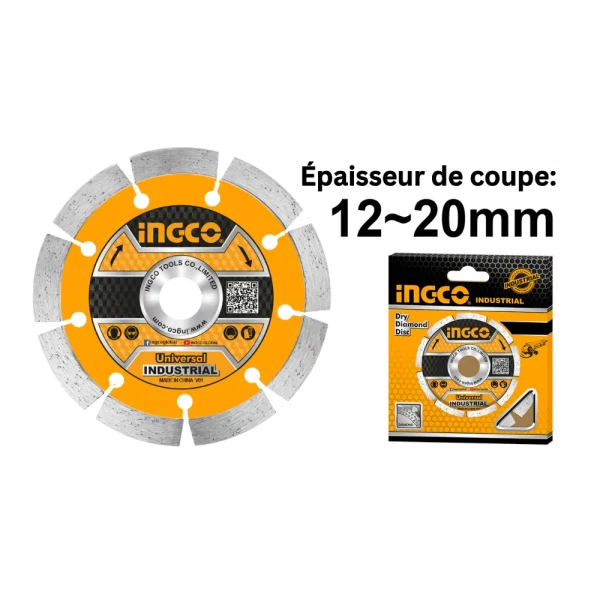 Disque à tronçonner diamant 180(7") x 22.2  x 10mm