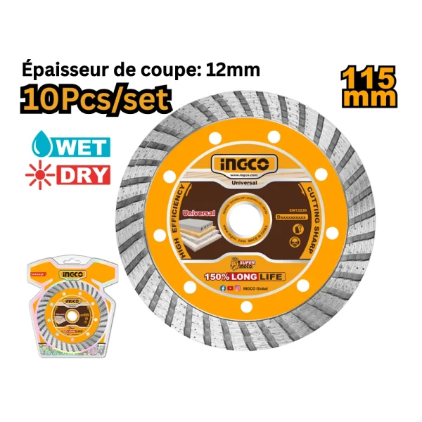 INGCO Disque à tronçonner diamant 300  x  25.4  x  10mm