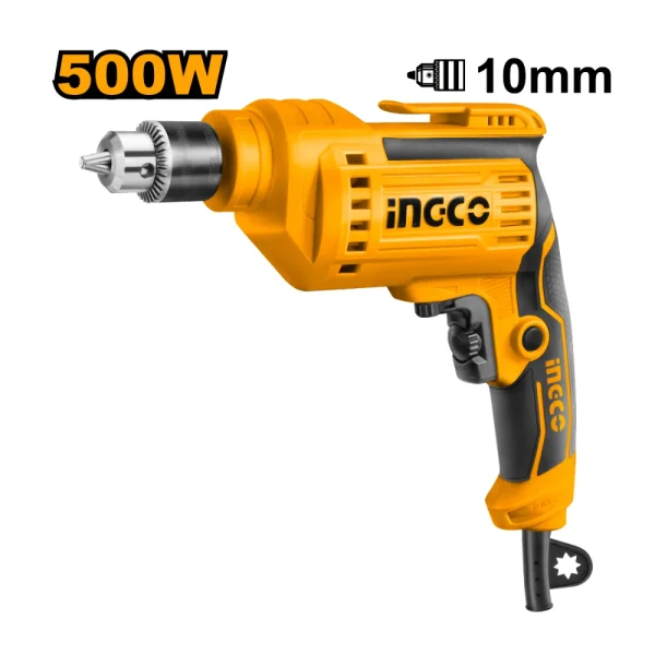 INGCO Perceuse 500W 0-3300 rpm mandrin avec clé vitesse varible