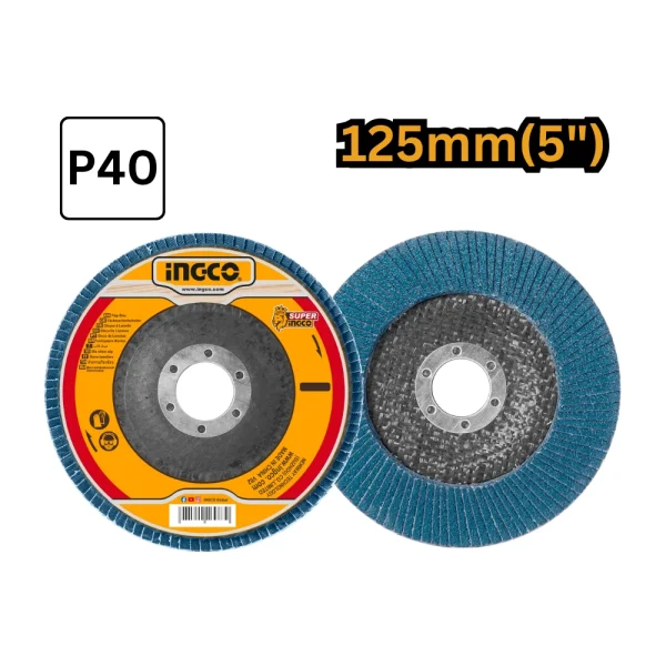 INGCO Disque à lamelle en fibre taille 125mx22mm(P40)