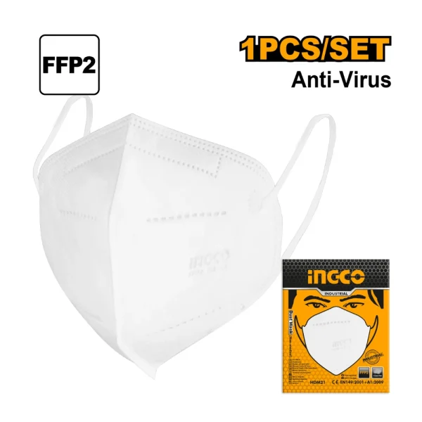 INGCO Masque FFP2 sans valve pliable