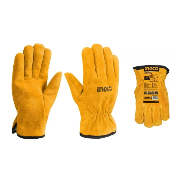 INGCO Gant cuir croute de vachette 10"