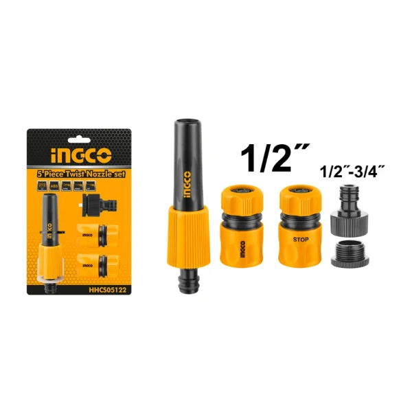 INGCO Ensemble de 5 buses de pulvérisation rotatives pour Nettoyeur haute pression